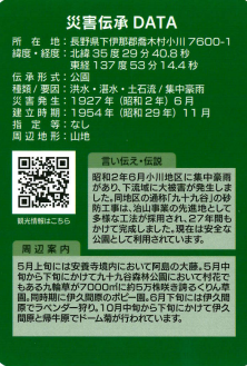災害伝承カード裏